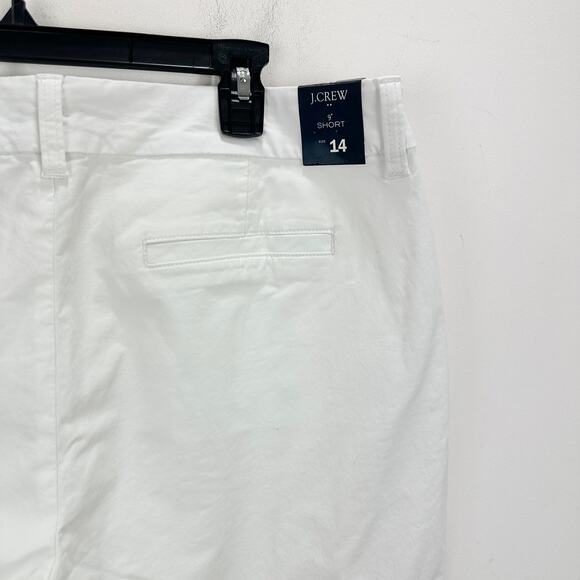 J.Crew 9" Frankie Bermuda Chino Short Cotton Mid Rise White Classic US 14 NWT - Picture 6 of 10